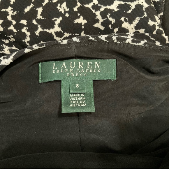 Lauren Ralph Lauren Black & White Animal Print Sheath Dress Size 8 - Picture 10 of 10